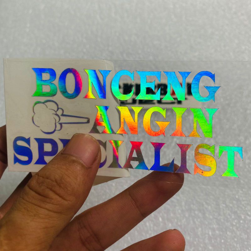 Stiker kata kata viral bonceng angin specialis cutting sticker motor helm