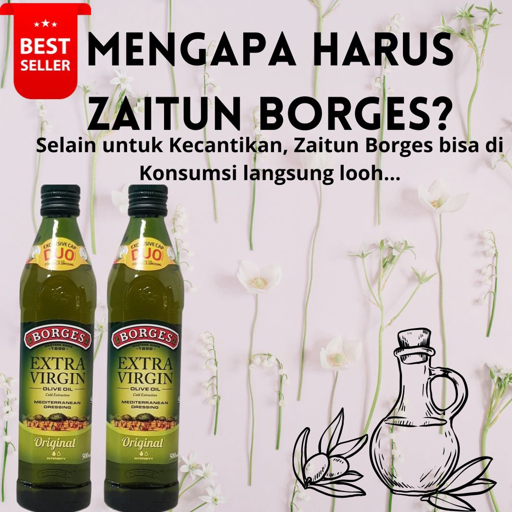 Minyak Zaitun Borges 500ml, Zaitun 125ml, Zaitun borges asli, Zaitun bisa di minum, Minyak untuk waj