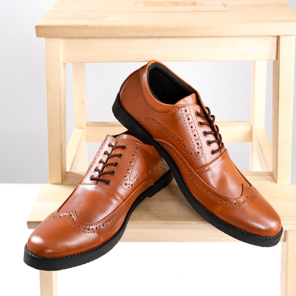 Sepatu Kantor Formal Giant Flames Kenzie Brown