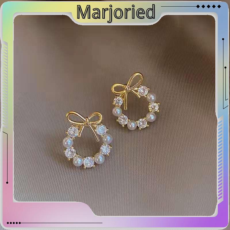 Fashion Korea Sepasang Anting Mutiara Garland Aksesoris Mode-MJD