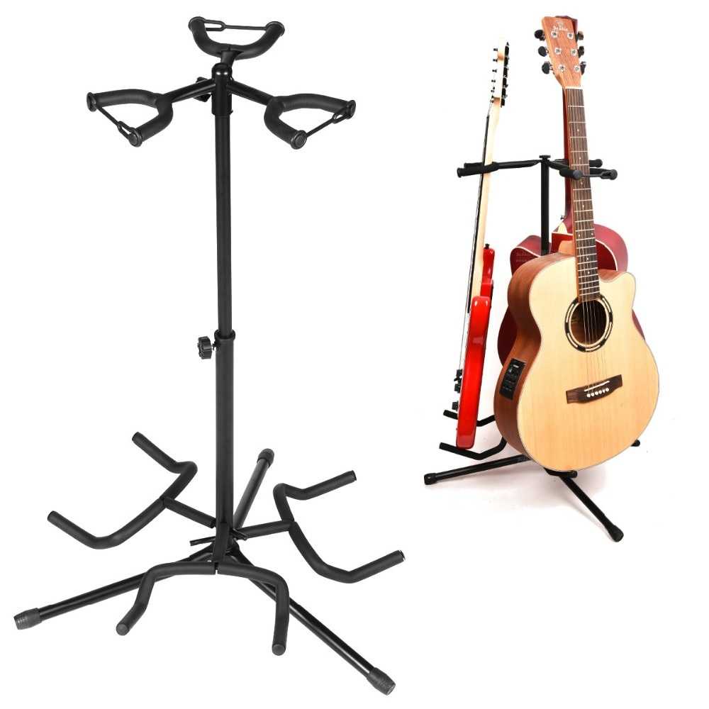 AROMA Stand Gitar Folding 3 Dock - HK00434-Hitam