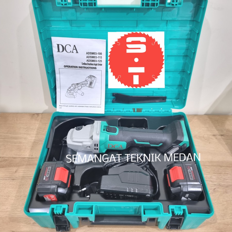 ADSM03-100 GERINDA BATERAI CORDLESS GRINDER 4" BRUSHLESS 4" 4AH DCA