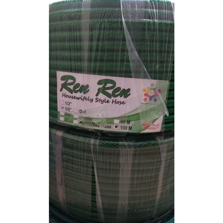 SELANG AIR 5/8 ANTI LUMUT SELANG BENANG HIJAU GARDEN HOSE BARU - REN REN