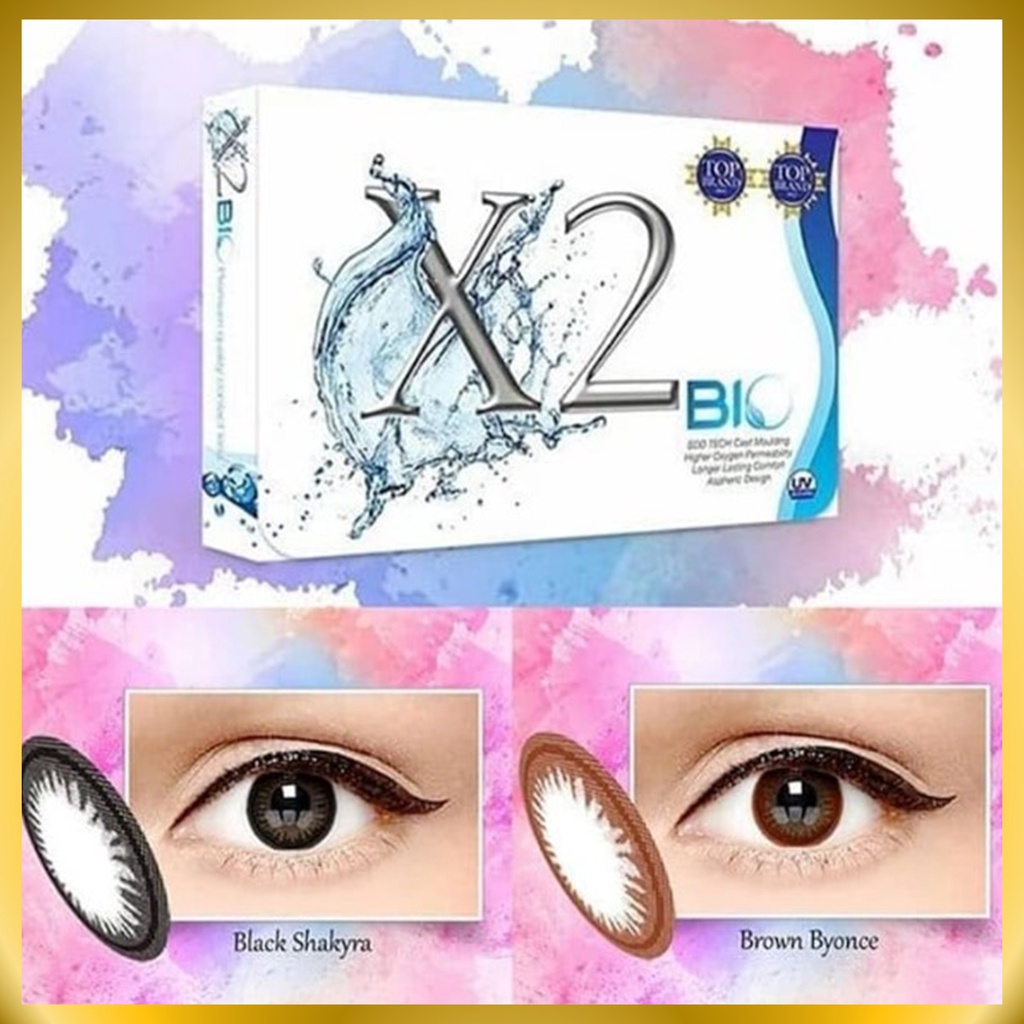 SOFTLENS X2 BIO MINUS (-6.50 SD -10.00) BY EXOTICON DIA 14.5MM / BLACK SHAKYRA &amp; BROWN BYONCE