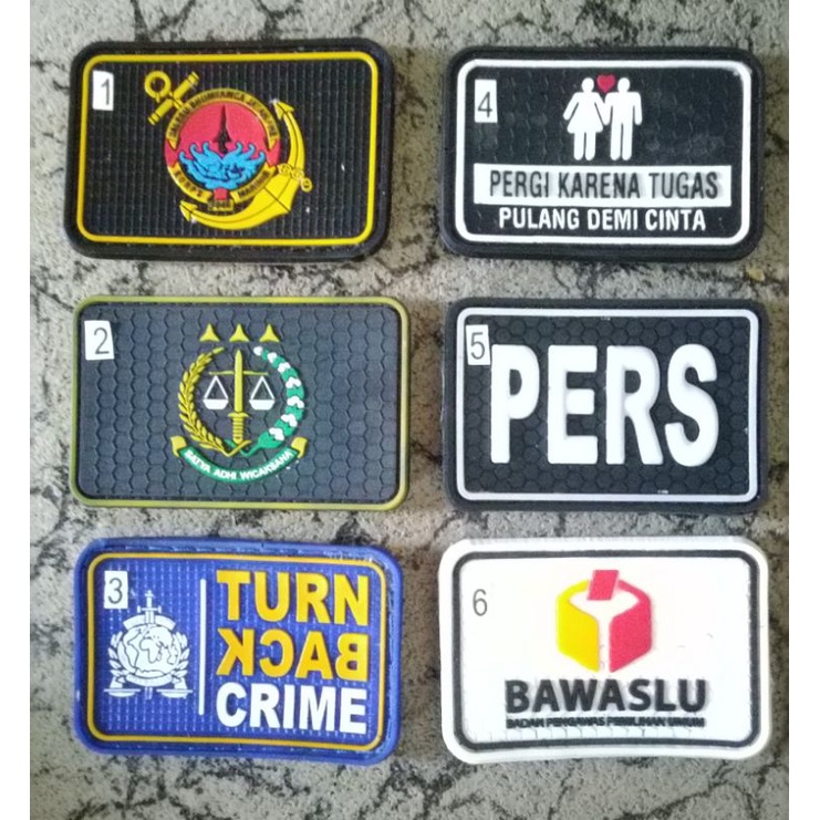 PATCH RUBBER EMBLEM KARET BERPEREKAT