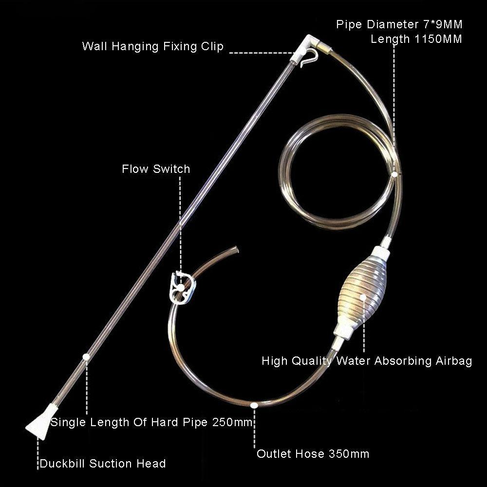 Nickolas1 Alat Pembersih Air Semi Otomatis Dengan Nozzle Filter Tangki Ikan Pompa Udara Aquarium Cleaner Cleaning Aksesoris Aquarium Siphon