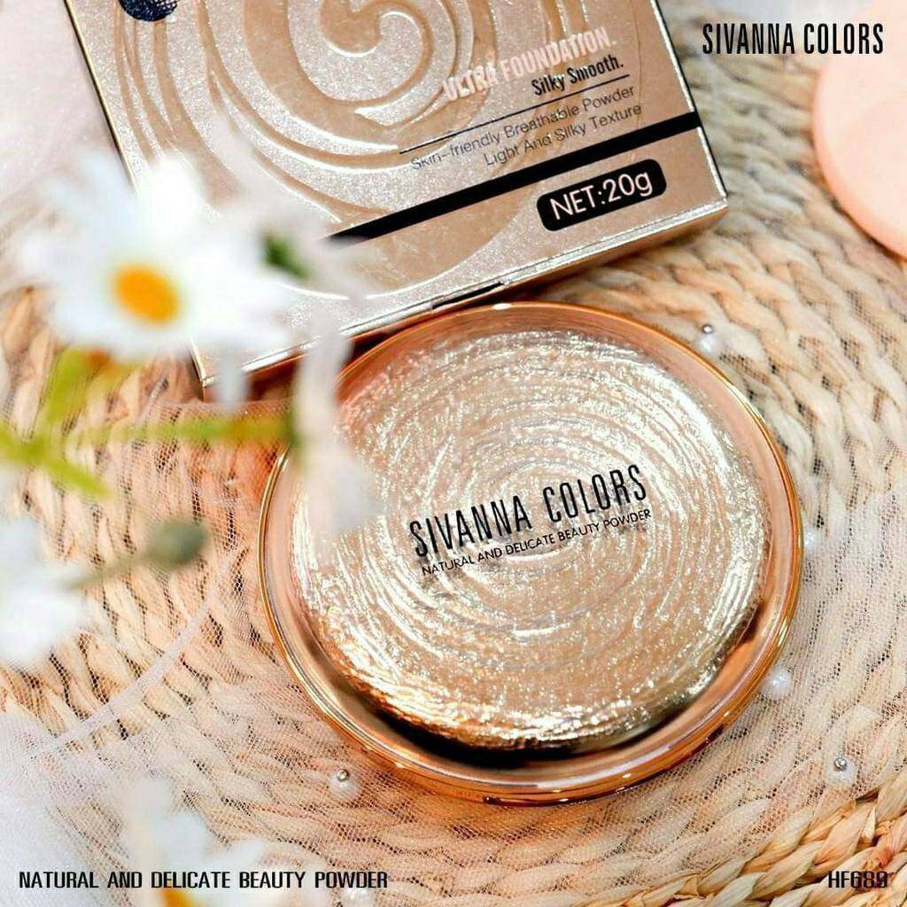 SIVANNA COLORS NATURAL AND DELICATE BEAUTY POWDER HF689/ULTRA FOUNDATION/KOSMETIK WAJAH/BEDAK WAJAH