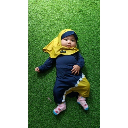 Gamis bayi perempuan syar'i angelia melati 0 6 bulan - 6 12 bulan