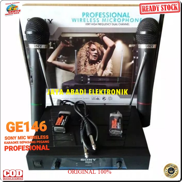 G146 MIC WIRELESS SONY DUAL MIK WIRELES SEPASANG MIKROPON MIKROPHONE DISPLAY SOUNDBEST MICROPHONE KARAOKE VOKAL VOCAL ARTIS PROFESIONAL PRO SOUND BEST SISTEM AUDIO PANGGUNG LEGENDARY DYNAMIC PENGERAS SUARA HIFI SENSITIF MC PIDATO SEMINAR CERAMAH ACARA DOU