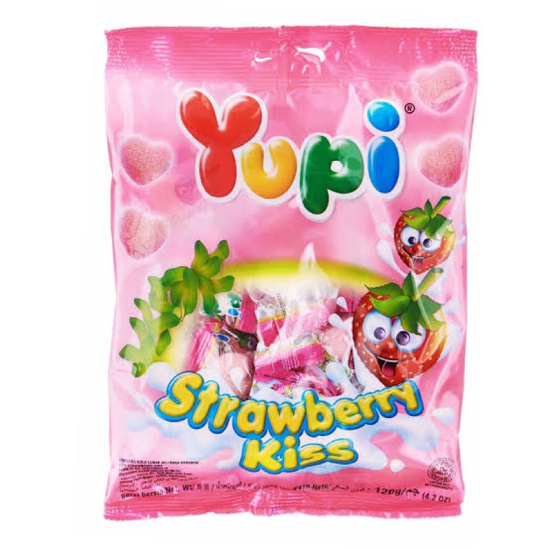 

Permen Yupi Strawberry Kiss 120gr