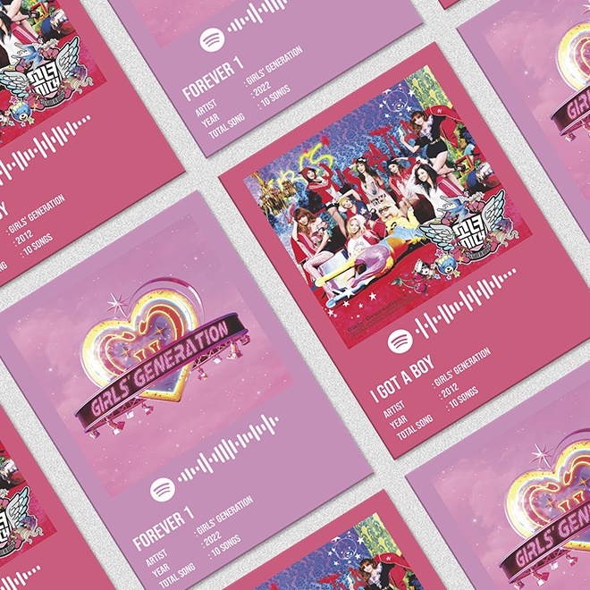 Kpop Spotify Poster A5 - SNSD / Girls' Generation