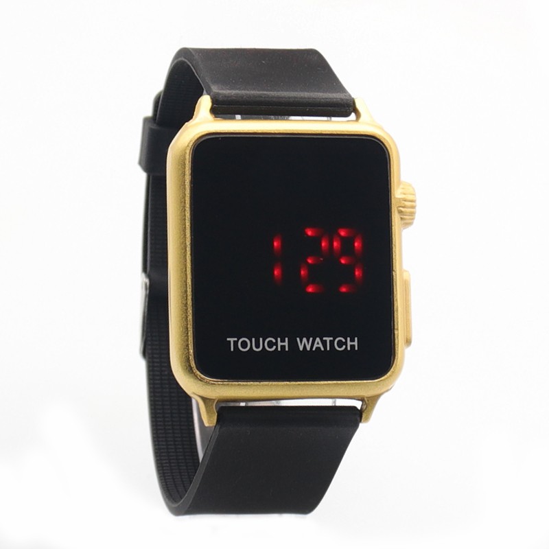 1JAM TANGAN WATCH  RUBBER HITAM TOUCH SCREEN CASE WARNA Jam tangan elektronik-7