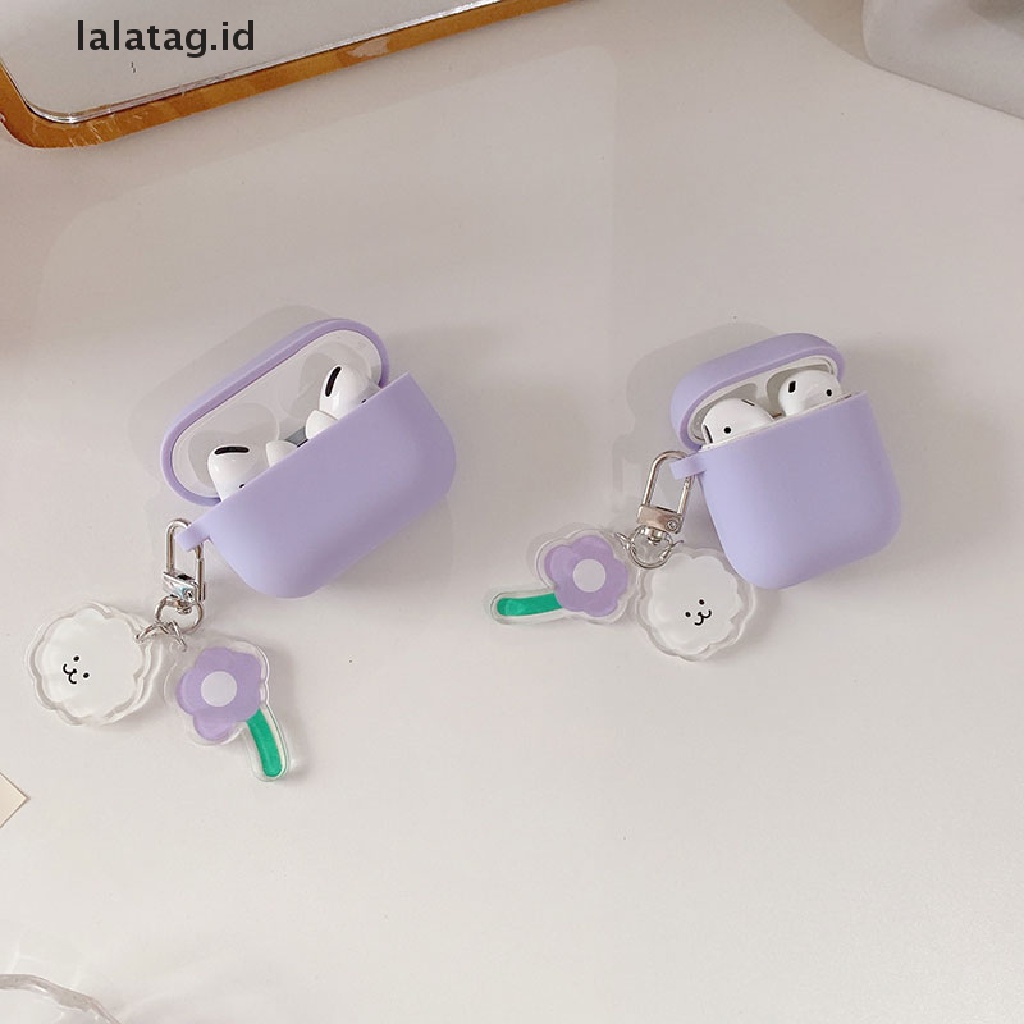 (lalatag) Casing Silikon Motif Kartun Beruang + Gantungan Kunci Untuk Simpan Earphone Wireless Bluetooth Apple AirPods 1 / 2 / 3 pro