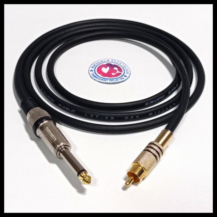 Kabel Canare L2T-2S 3Mtr Plus Jack Akai Mono 6.5Mm Male To Jack Rca Ma