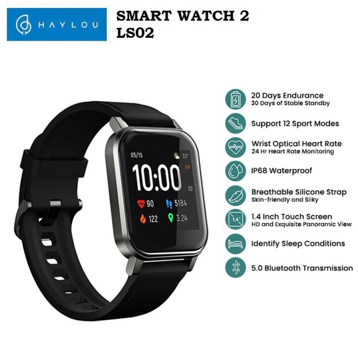 VJC4603 HAYLOU Smart Watch 2 - LS02 - IP68 Smart Watch with Heart Rate Monitor