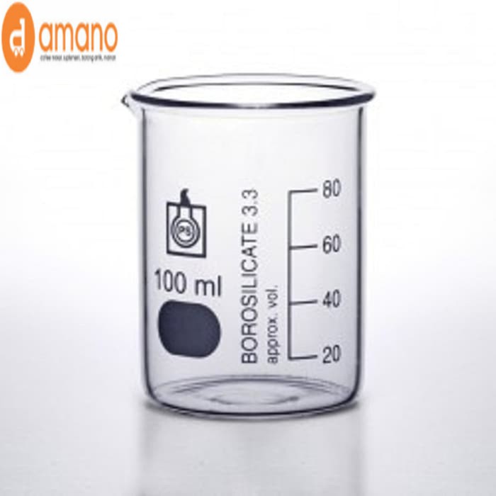Beaker Glass - Mengukur Essential Oil Mikrobiologi Kimia 100 ml merek SUJI