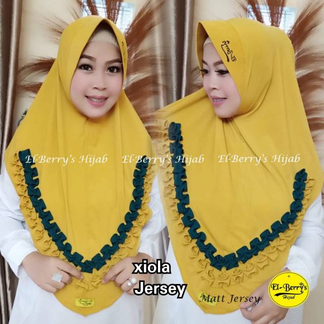 Jilbab instan dewasa xiola jersey by El berrys