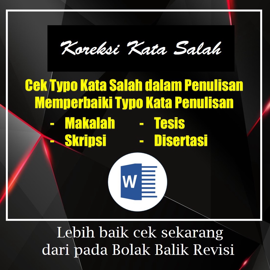 

Koreksi Typo Koreksi Kata Salah Makalah Skripsi Tesis Disertasi