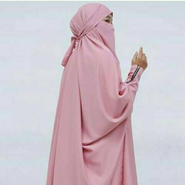 TERLARIS  FRENCH KHIMAR ZIPPER SET/GAMIS SYAR'I