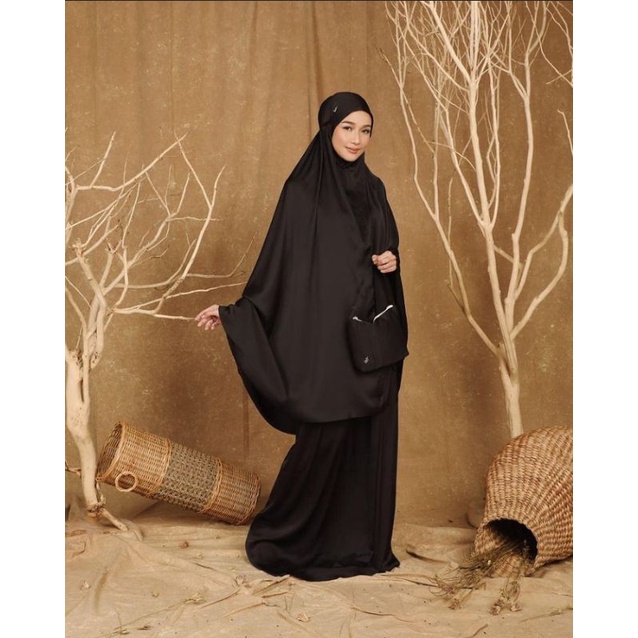 Mukena Telekung Saiya Jingga Scarves Black