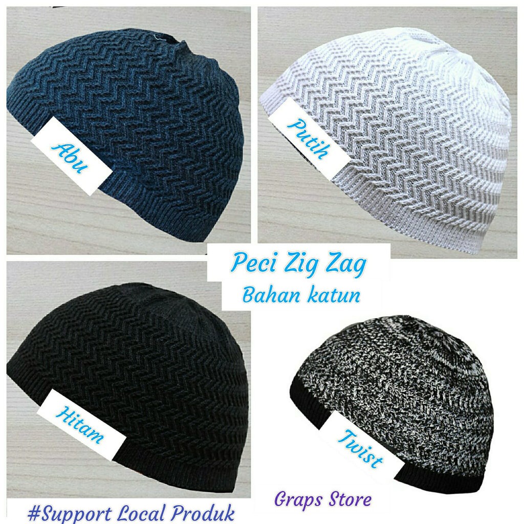 Topi / PeciI Kupluk Pria/ Peralatan Sholat / Peci Rajut / Peci ZG