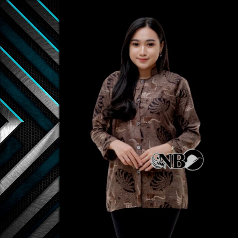 COD - Bayar Ditempat - Blouse Batik Couple Atasan Batik Wanita Blus Batik