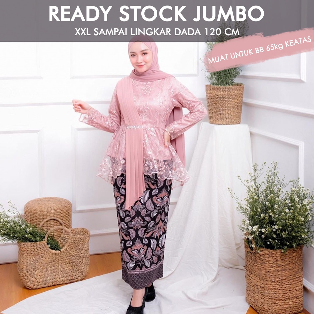 [READY BANYAK]-SET KEBAYA COUPLE JUMBO | KEBAYA JUMBO XXL | BATIK COUPLE KONDANGAN LAMARAN | KEMEJA SUPER JUMBO SAMPAI XXXL