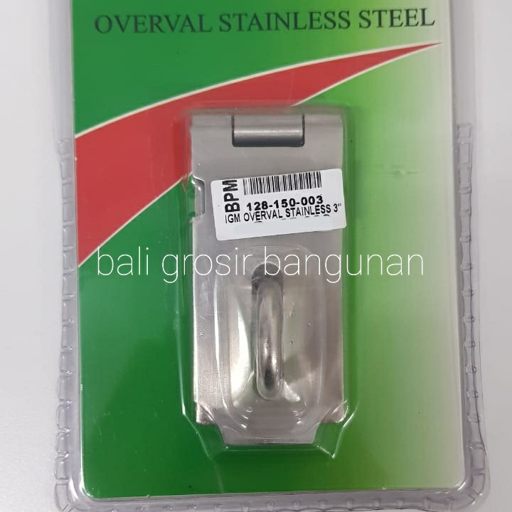 IGM OVERVAL TEMPAT GEMBOK KUNCI STAINLESS