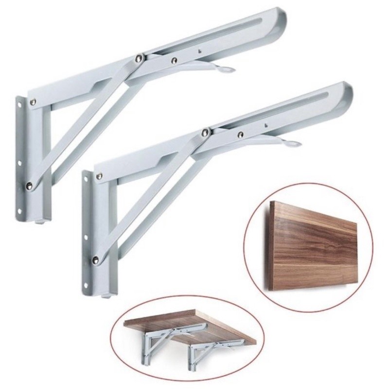 SIKU RAK OTOMATIS ENGSEL SIKU MEJA SIKU LIPAT BRACKET MEJA TEMBOK - 8"