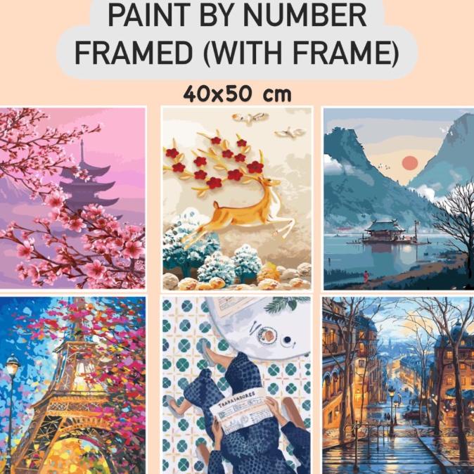 

Diy Paint By Number Kit Framed (With Frame) 40X50 Painting By Numbers