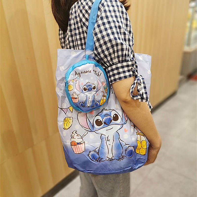 Tas Lipat Serbaguna Reusable Ecogreen Foldable Shopping Bag Tote Bag Kantong Belanja Sanrio Disney Hello Kitty Melody Princess