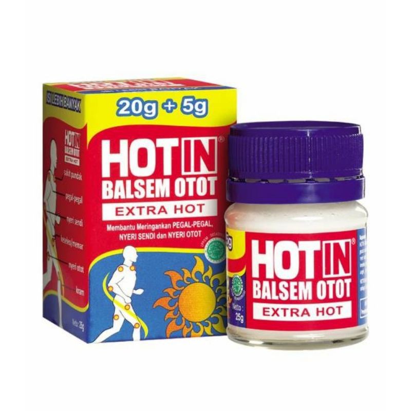 Bisa COD Hot In Balsem Otot Extra Hot 20gr+5gr - Balsem Hotin Nyeri Otot Dan Sendi - Balsem Otot Pegal Linu -