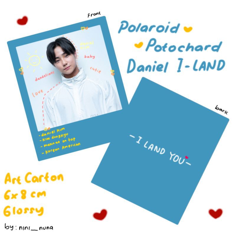 ILAND DANIEL I-LAND POLAROID PHOTOCARD