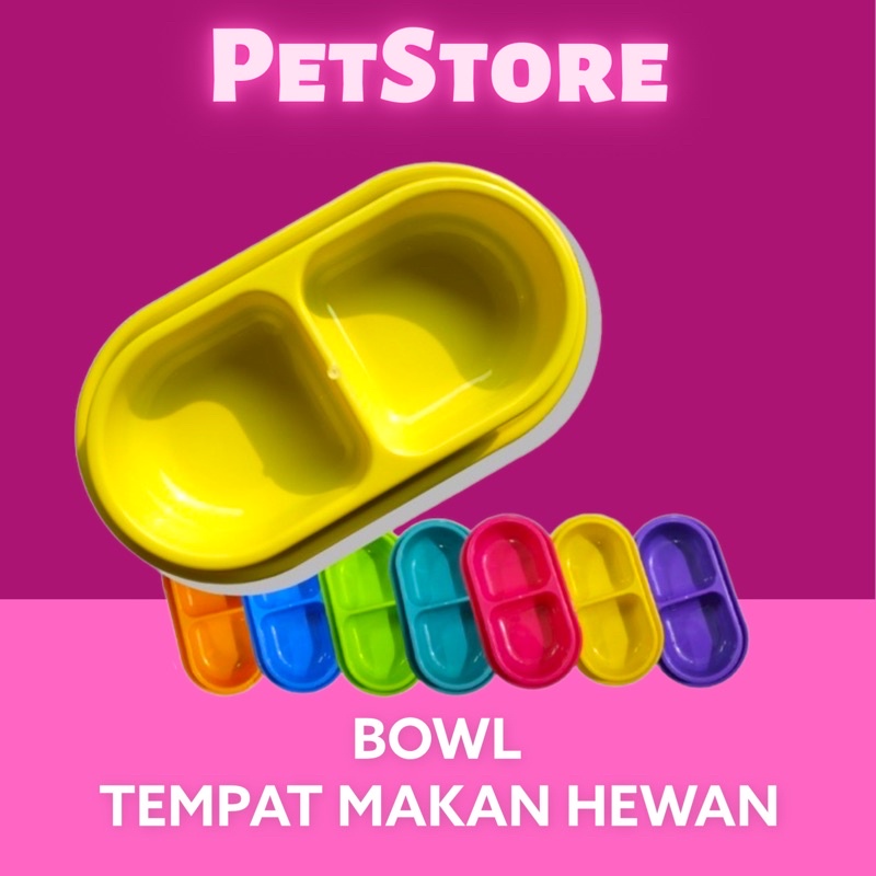 Tempat makan kucing anjing Bowl anti ant double size besar