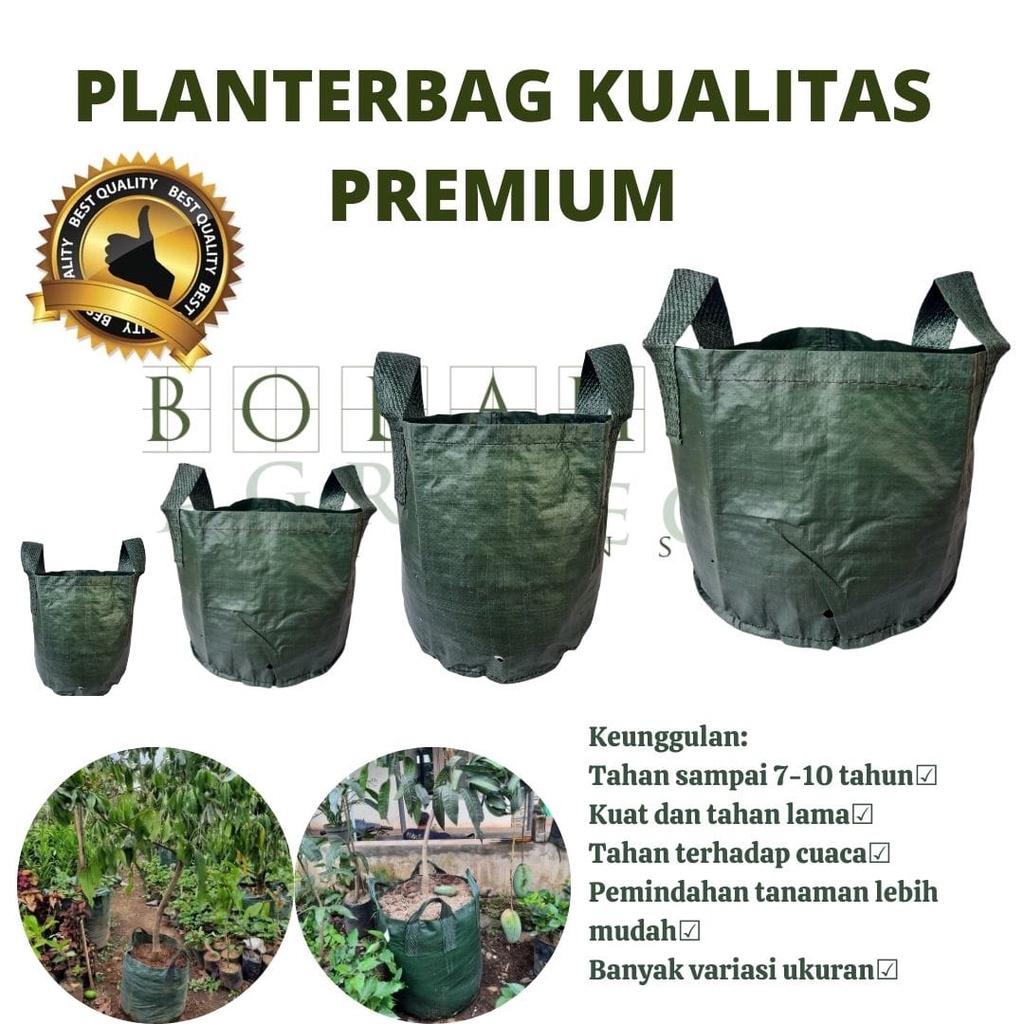 Planter Bag Berbagai Ukuran 11L-75L Kualitas Premium