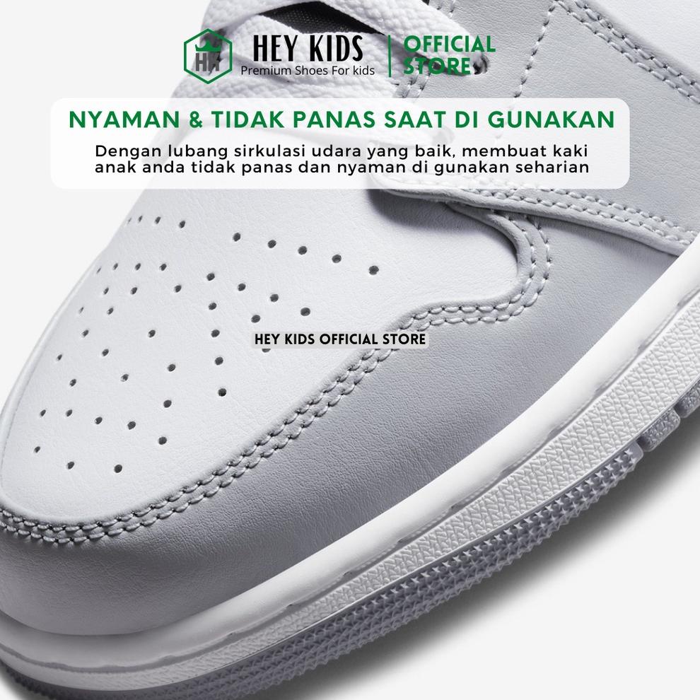 PSG.19Au22х ◦ Sepatu Anak Nike Jordan Original Sneakers Sekolah SD Hitam Putih Premium Quality Sneke