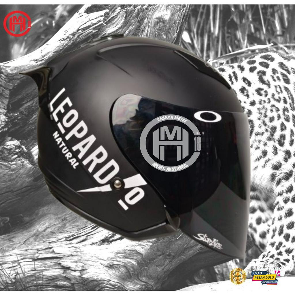 HELM KYT GALAXY FLAT R DOUBLE VISOR|PAKET GANTENG LEOPARD