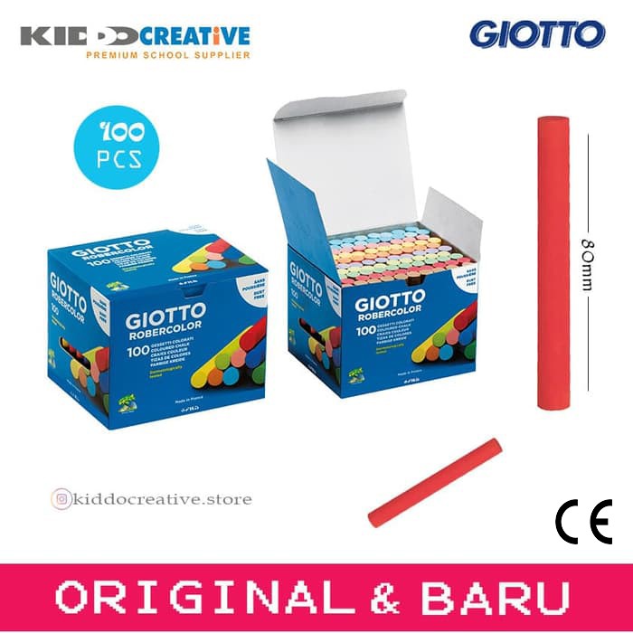 

GIOTTO ROBERCOLOR ASSORTED COLOR CHALK 100 PCS/BOX