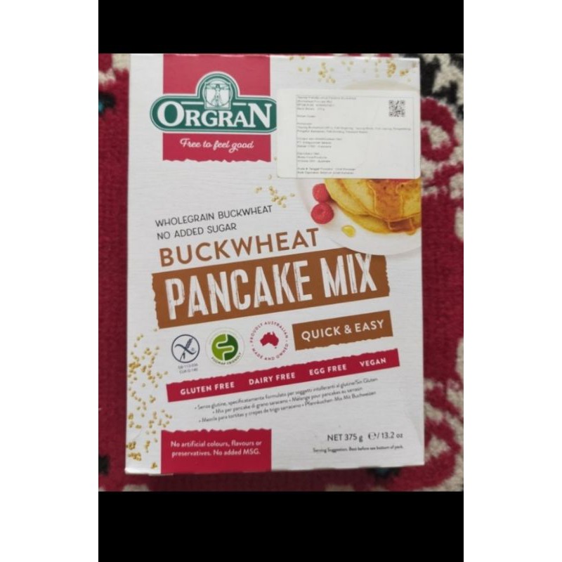 

orgran pancake mix buckwheat flour gluten free 375gr