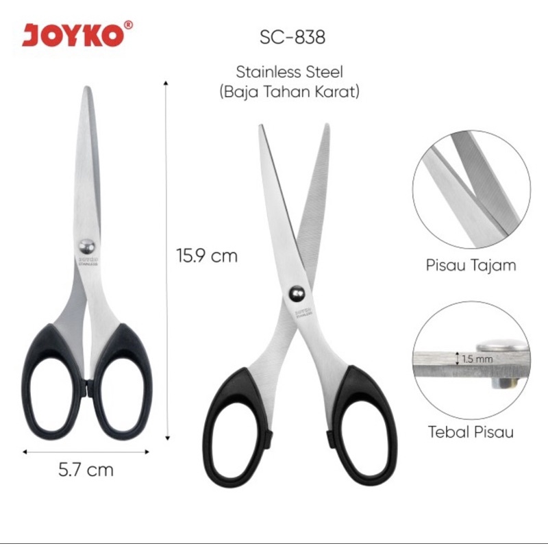 JOYKO - GUNTING BESI / PAPER SCISSORS - SC-13 / SC-848 / SC-838 / SC-828