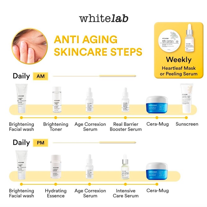 WHITELAB Brightening | Peeling Gel Cleanser Wash Toner Serum Day Night Eye Cream Acne Mask UV Shield Sunscreen