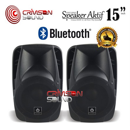 PAKET KOMPLIT SPEAKER AKTIF CRIMSON 15 inch BLUETOOTH  SHOW 15