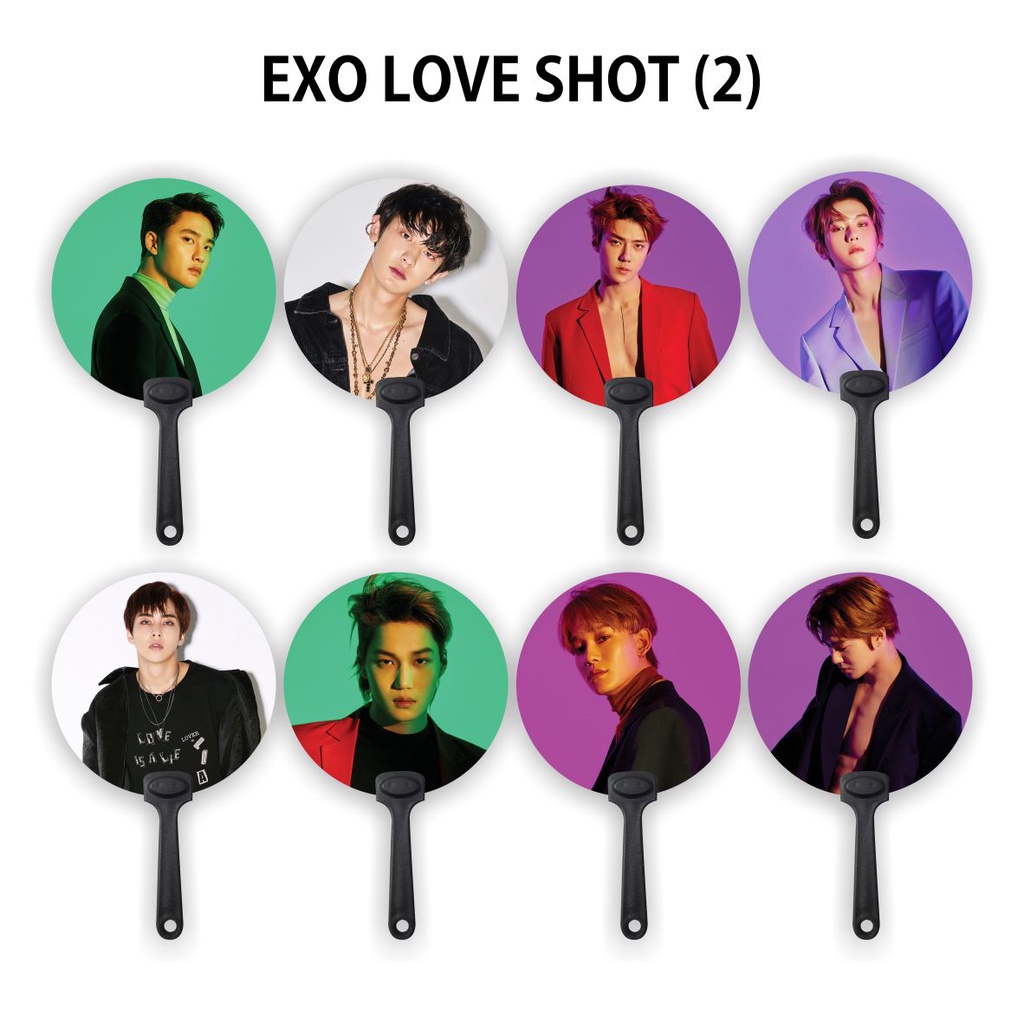 [READY STOCK] KIPAS TANGAN / HANDFAN EXO LOVE SHOT (2) - SOUVENIR KPOP UNOFFICIAL