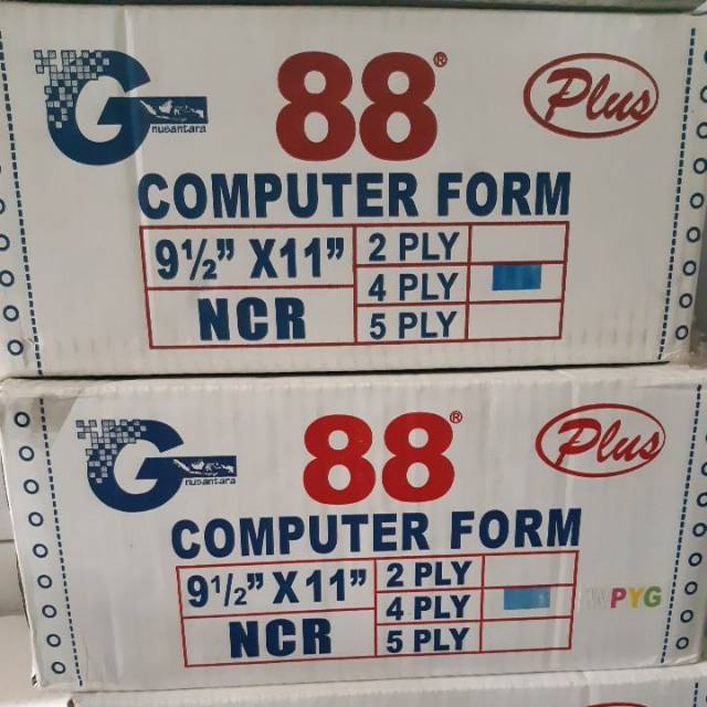 

Kertas continuous form 91/2" x 11" 4 PLY