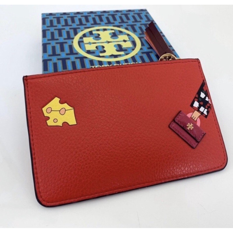 TORY BURCH CARD HOLDER RED MOUSE AUTHENTIC