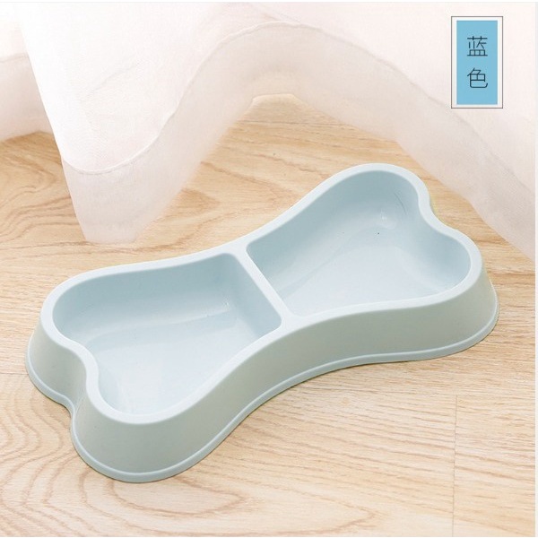 PH.Medan Tempat Makan Minum Double Bentuk Tulang Kucing Anjing Pet Bowl Bone