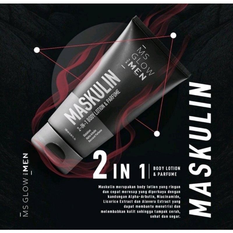 Maskulin MS Glowmen original body lotion pria perawatan tubuh pria bisa cod