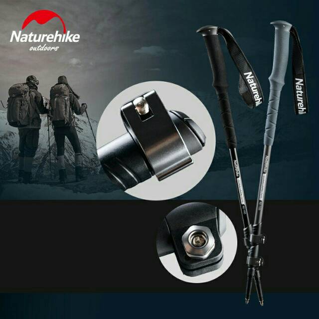 Trekking pole naturehike NH17D017-D Duralumin 7075 alpenstock alpenstocks tongkat gunung mendaki