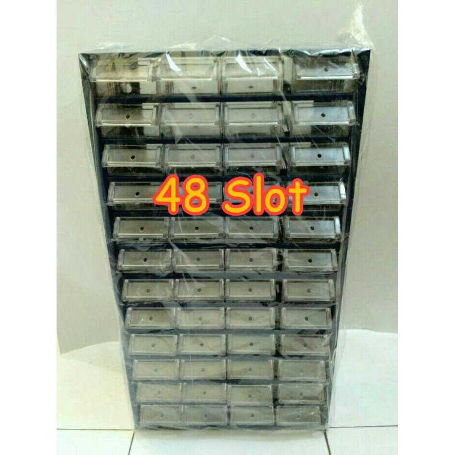 rak komponen raaco 48 slot mur baut