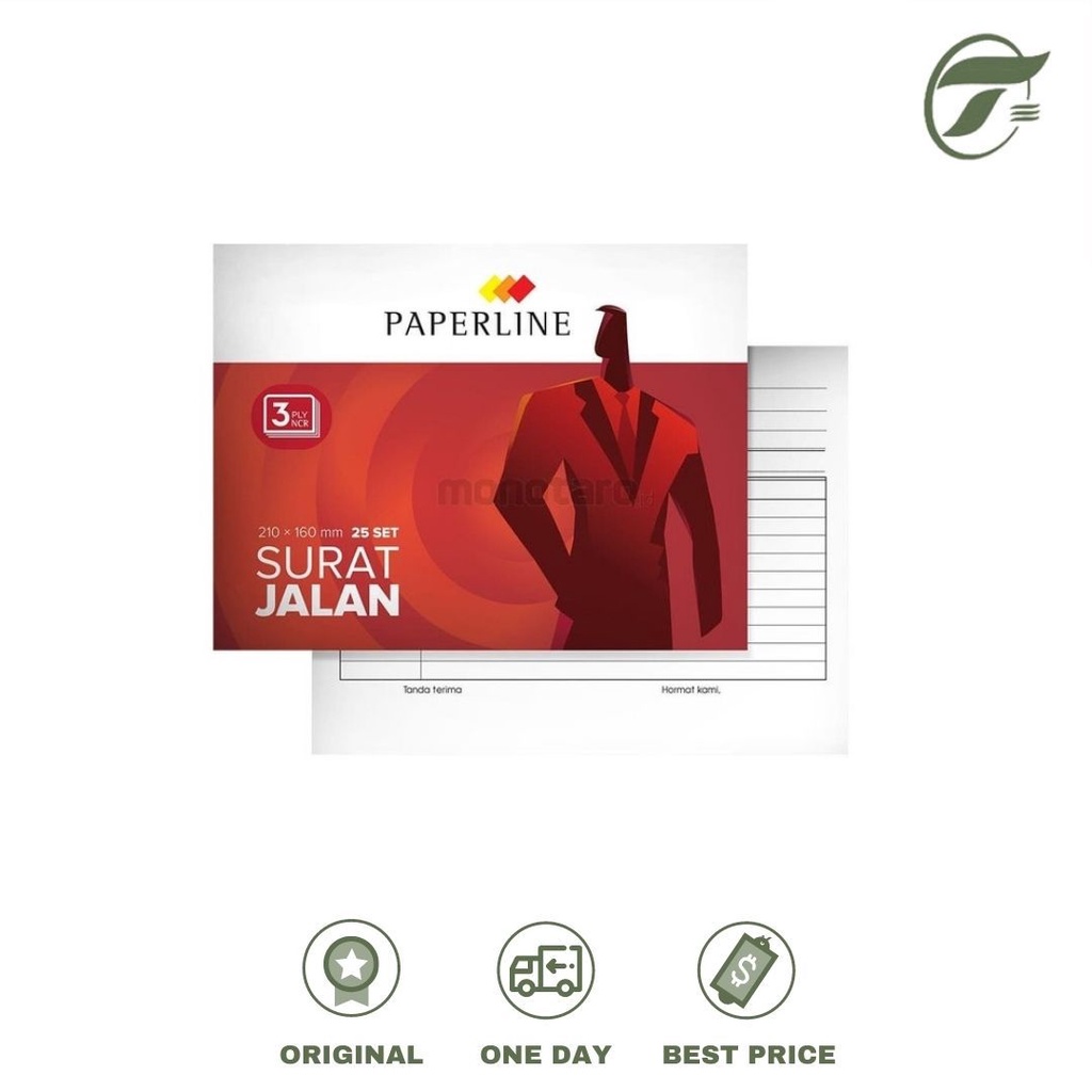 

SURAT JALAN 3 PLY PPL SJ B3 NCR 210X160MM 25 SET PAPERLINE